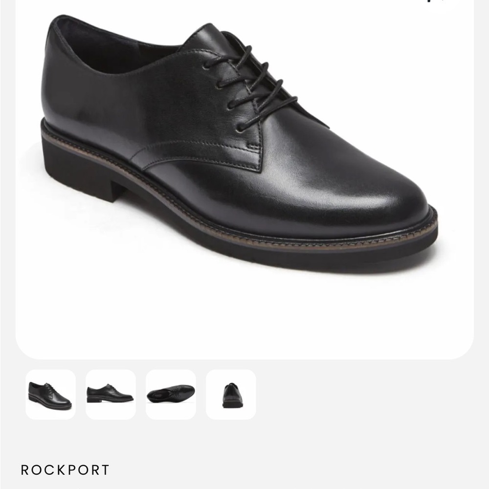 Rockport Women’s Black Leather Oxford Shoes - Brand New - US 8